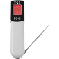 HENDI Infrarot-Thermometer mit Sonde, Temperaturmessgerät, Temperaturmesser, Messbereich -60°C bis