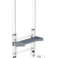 Günzburger MUNK Ausstiegstritt Alu blank Spaltmaß 150 mm