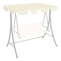 VidaXL Ersatzdach für Hollywoodschaukel Creme 188/168x145/110 cm