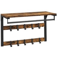 VASAGLE Wandgarderobe braun Holz 10 Haken 65,0 x 42,0