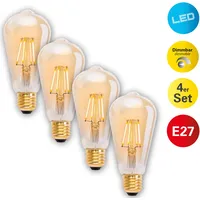 NÄVE LED-Leuchtmittel Dilly E27 4 W warmweiß 4 St.