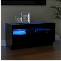 VidaXL TV-Schrank mit LED-Leuchten Schwarz 80x35x40 cm