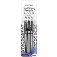 Pentel XSESP15/3 Brush Sign Pen Pigm.