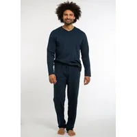 Ammann Schlafanzug Langarm Organic Cotton in Dunkelblau | Gr.: