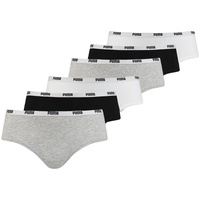 Puma Hipster, (Packung, 6er-Pack), mit elastischem Logobündchen PUMA grau,schwarz,