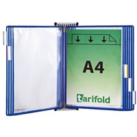 Tarifold Wandhalterset mit 10 Sichttafeln blau