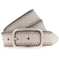 Mustang Ledergürtel mit Lochstanzung in Creme-90