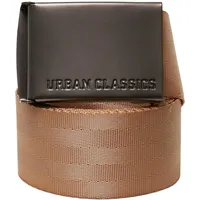 URBAN CLASSICS Easy Polyester Belt in Beige, Größe S/M