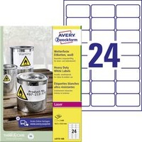 Avery Zweckform AVERY Zweckform wetterfeste Folienetiketten 63.5x33.9mm, wetterfest, weiß