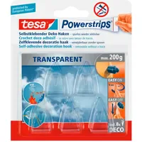Tesa Powerstrips TRANSPARENT Klebehaken für max. 200,0 g 2,0