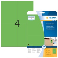 Herma Etiketten A6, ablösbar, grün, 20 Blatt 80 Etiketten)