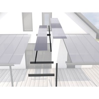 Gutta Terrassendach EW-Satz 120x406cm anthrazit