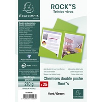 Exacompta 415003E 25er Pack Aktenmappen ROCKS mit 2 Innenfächern