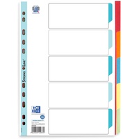 Oxford Ordnerregister DIN A4 Vollformat blanko rot, orange, blau,