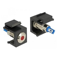 DeLock LED - Keystone Jack - Schwarz