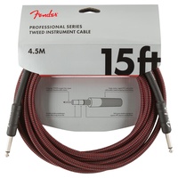 Fender Instrumentenkabel, Professional Tweed Cable RED 4,5 m -