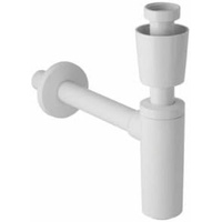Geberit Tauchrohrgeruchsverschluss für Waschbecken, mit Ventilrosette, Abgang horizontal, ø32mm,