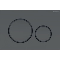 Geberit Sigma20 Betätigungsplatte schwarz matt lackiert, easy-to-clean-beschichtet/hochglanz-verchromt