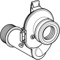 Geberit UR-Siphon waagrecht mit Sensor 242150001 für UR-Steuerungen ab