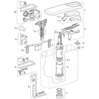 Geberit Konsole mit Betätigungshebel 240426001