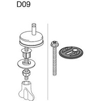 Pressalit Universal-Flex-Scharnier D09999 Edelstahl, für WC-Sitz Delight, Montage von