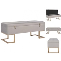 VidaXL Bank mit Staufach 105 cm Grau Samt