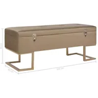 VidaXL Sitzbank Truhenbank Beige 105 x 40 x 48