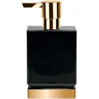 Spirella Seifenspender Roma Flüssigseifen-Spender Porzellan 300ml Schwarz/Gold, Unique