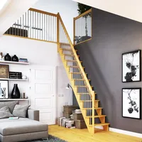 DOLLE Raumspartreppe Lyon Kiefer Metallgeländer 65 cm gerade FSC®