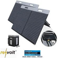 Revolt 2er-Set Falt-Solarpanele, 2 monokristalline Zellen, USB-C, ETFE, 100