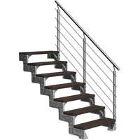 DOLLE Außentreppe Gardentop 7 TRIMAX-Stufen 100 cm Dunkelbraun +