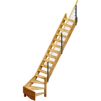 DOLLE Raumspartreppe Brest Eiche 1/4gewendelt unten rechts