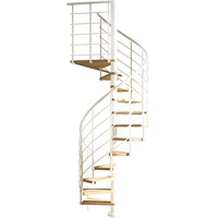 DOLLE Spindeltreppe Oslo Ø 160 cm Metallelemente Weiß 11