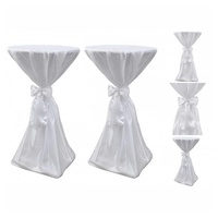 VidaXL 2 x Tischhusse Stehtischhusse weiß 60 cm