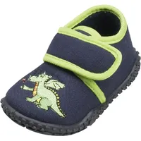 Playshoes Jungen Drache Hausschuhe, Marine, 26/27 EU