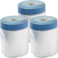 Vasalat Abdeckfolie mit Klebeband 3 Stück 55cm x 20m