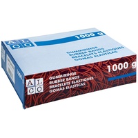 Alco Gummibänder, 130 x 4 mm, 1 kg, rot