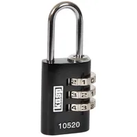 Kasp K10520BLAD Vorhängeschloss 20mm Schwarz Zahlenschloss