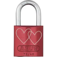 ABUS Aluminium-Vorhangschloss 72/40 "LoveLock" 4 mit Motiv Doppelherzen gerade,