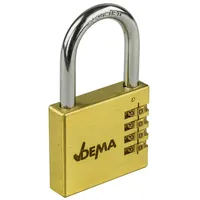 DEMA Vorhängeschloss mit Zahlenkombination 60 mm