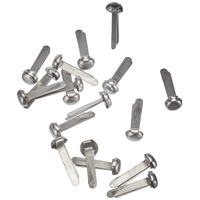Wedo 112350054 Musterbeutelklammern (Rundkopf, Klarsichtdose (210-3), glanzveredelte Ausführung) 500