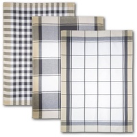Dyckhoff Geschirrtücher Karo grau 50 x 70 cm, 3