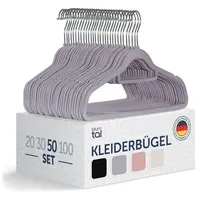 Blumtal Kleiderbügel 50 Stück - Kleiderbügel Samt 360° drehbar