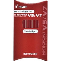 Pilot Pen PILOT Tintenpatronen für Tintenroller V5/V7, rot