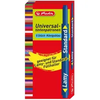 Herlitz Universal Tintenpatronen für Füller blau 5 St.