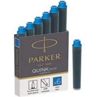 Parker Tintenpatronen QUINKmini, blau, auswaschbar,