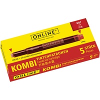 Online Schreibgeräte ONLINE® 17307/12 Tintenpatronen für Füller rot 5