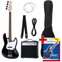 Rocktile Groover's Pack JB E-Bass Komplettset Schwarz (Verstärker, Tasche,