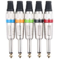 Pronomic Steckerset 6,3mm Klinke 5-Stück (zur Kabelkonfektionierung, Montage, Hochwertige