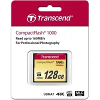 Transcend Compact Flash 128GB 1000x